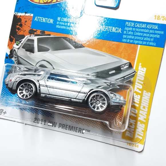 HOT WHEELS SHORT CARD  BACK TO THE FUTURE TIME MACHINE 2011 HW PREMIERE NEW - Picture 3 of 6